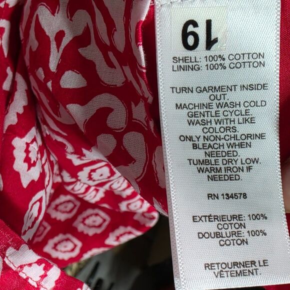 Vineyard Vines Lighthouse Red Tile Ruffle Top - Ruffle Sleeve - Size [M] - Picture 4 of 8